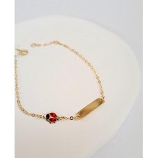 Βραχιόλι Σε Κίτρινο Χρυσό 9Κ Με Πασχαλίτσα (BR105)